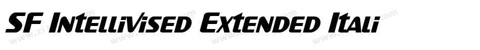 SF Intellivised Extended Italic字体转换